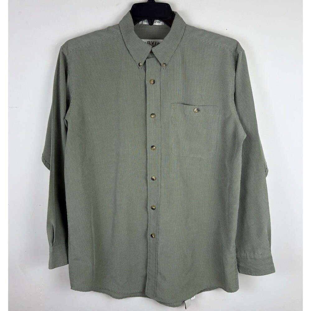 Men’s Orvis Button Up Shirt / Long Sleeve / Plaid / Size Medium